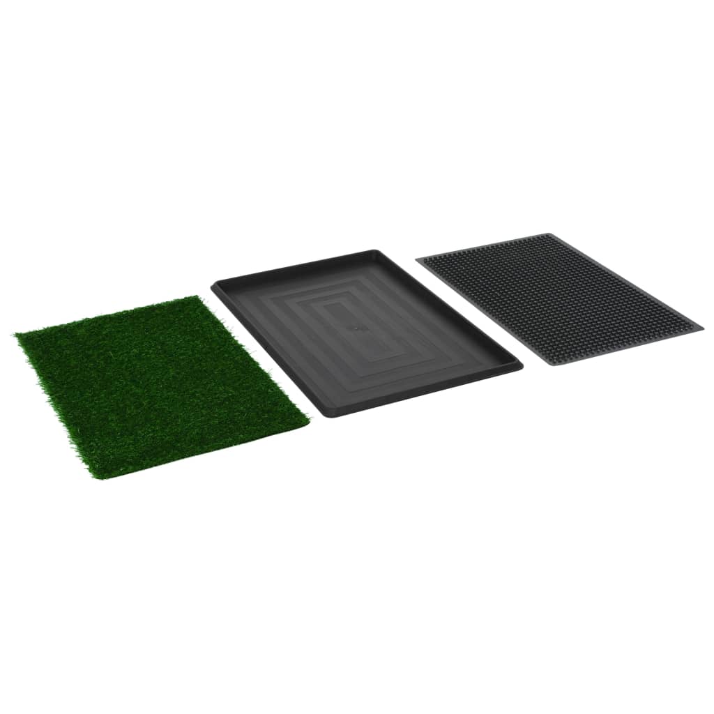 NNEVL Pet Toilet with Tray and Artificial Turf Green 76x51x3 cm WC