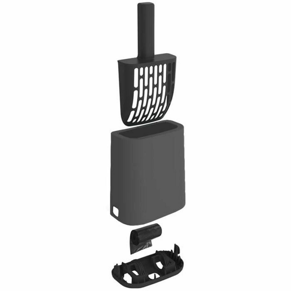 Dustpan Rotho My Pet Anthracite Recycled plastic-1